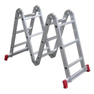 Escada Multifuncional Alumínio Extensível 4×3 Botafogo ESC0292 3.35m 12 Degraus Cor Prateado