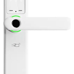 Fechadura Digital De Embutir Com Maçaneta Intelbras Mfr 7000 Branca