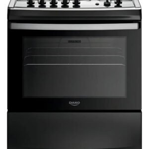 Fogão 5 Bocas Dako Supreme Mesa De Inox E Timer Bivolt Preto