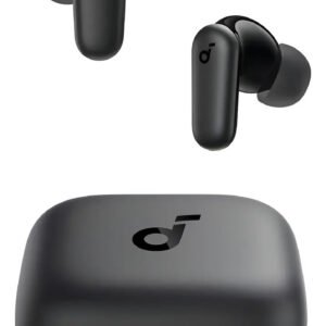 Fone de Ouvido Bluetooth 5.4 soundcore P30i da Anker, Cancelamento de Ruído Adaptativo, Graves Poderosos, 45H de Reprodução, Estojo 2-em-1 com Suporte para Celular, IP54, Fone sem fio TWS, Preto