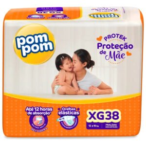 Fralda Pom Pom Proteção de Mãe XG com 38 Unidades