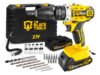 Furadeira E Parafusadeira De Impacto 2 Baterias 2000mah 21v 3/8 Tb-21pkx The Black Tools Com Maleta E Acessorios