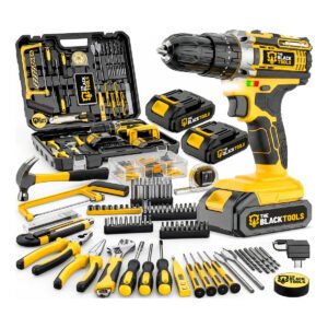 Furadeira Impacto 2 Bateria 21v + Kit Combo Maleta 147 Peças