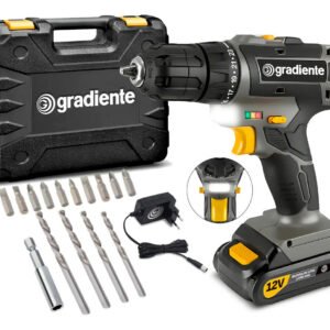Furadeira Parafusadeira Sem Fio A Bateria Gpb12vd 12v 3/8 10mm Com Maleta E Acessórios Gradiente