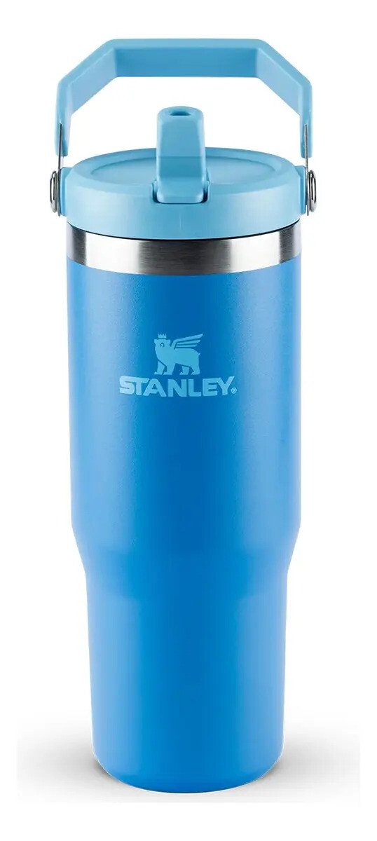 Garrafa Térmica Stanley Flip Straw Hidratação 887ml Azul Garrafa Térmica Stanley Flip Straw Hidratação 887ml Azul