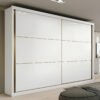 Guarda-roupa Casal MDF 2 Portas Corrediças Branco 6 Gavetas Móveis Lopas