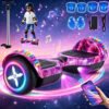 Hoverboard Elétrico Skate Kit Acessórios Com Bluetooth E Led