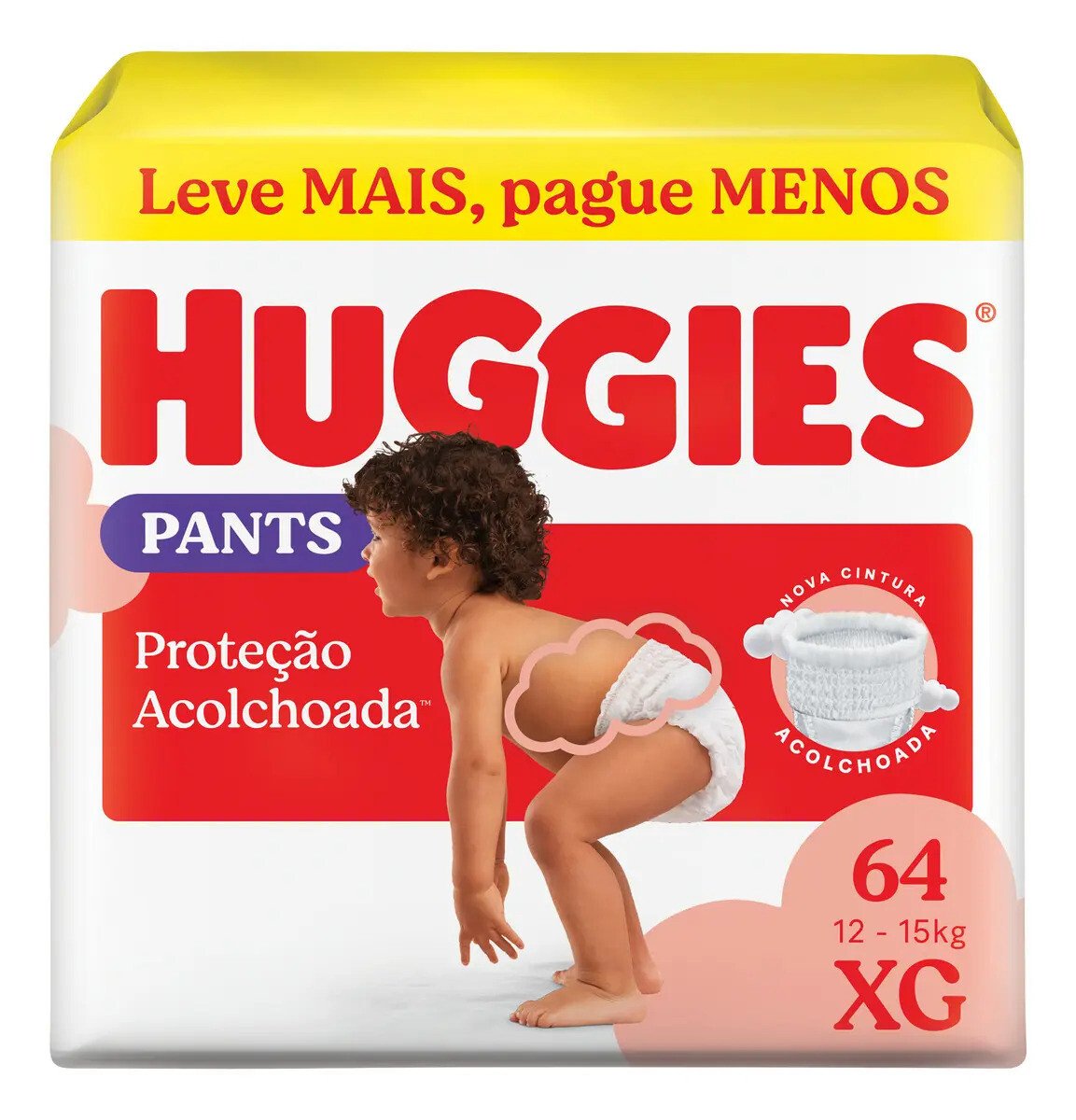 Huggies Fralda Pants Roupinha Proteção Acolchoada XG - 64 Un Huggies Fralda Pants Roupinha Proteção Acolchoada XG - 64 Un