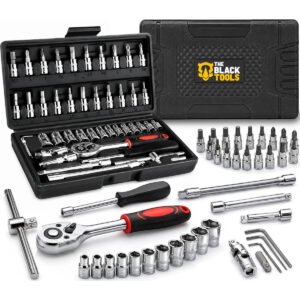 Jogo De Soquete Catraca Chave Allen Kit C/ Maleta 46 Peças