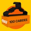 Kit 100 Cabides Pretos Plástico Adulto Organização Guarda-Roupa