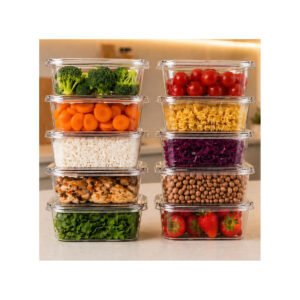 Kit 15 Marmitas Potes 500ml Livre De Bpa Freezer Microondas