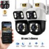 Kit 2 Câmeras de Segurança Woosh A28B Full HD Dupla Lente Wi-Fi com Visão Noturna Colorida