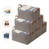 Kit 6 Cesto Caixa Organizadora Guarda Roupa Grande Dobrável