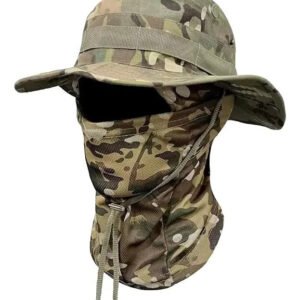 Kit Chapéu Boonie Balaclava Uv Dobrável Pesca Moto Camping
