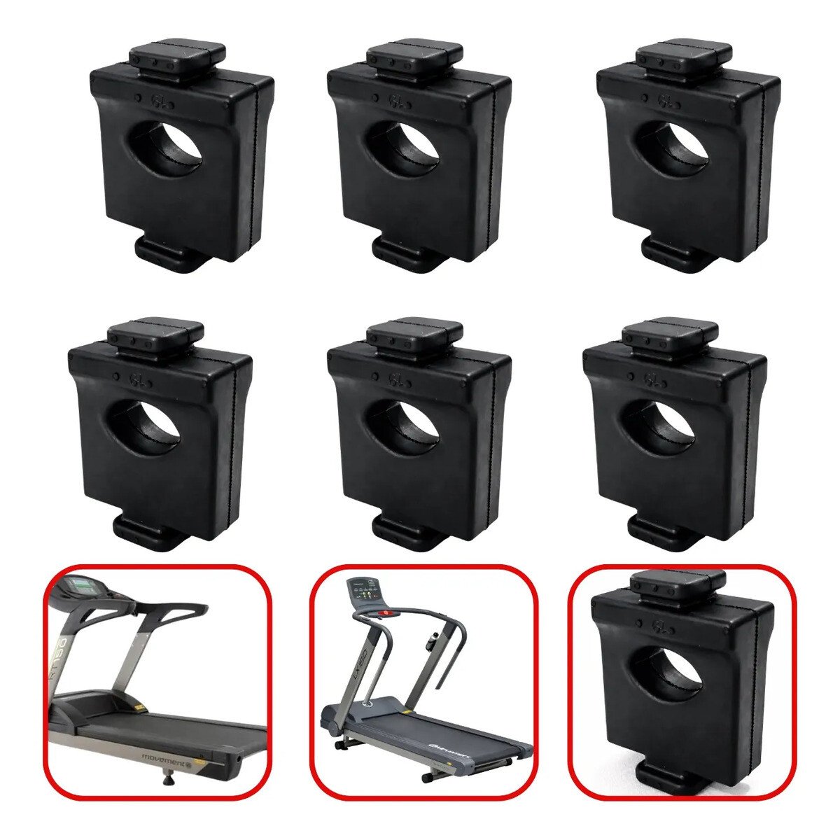 Kit Com 6 Amortecedores Para Esteira Lx 160 G3 E Rt 150 250 Kit Com 6 Amortecedores Para Esteira Lx 160 G3 E Rt 150 250