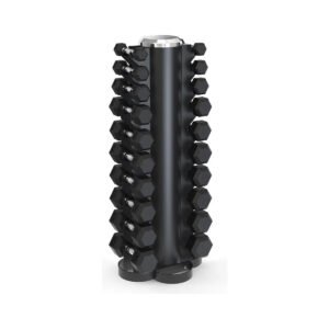 Kit Halteres Sextavado – Pares 1 A 10kg Com Suporte Torre