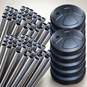 Kit Haste Varetas Estruturas Windbanner + Base Windflag 3mts