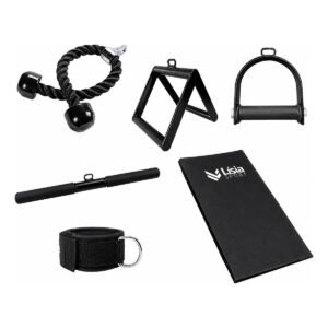 Kit Pulley Reto Corda Triangulo Estribo Polia Colchonete