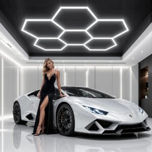 Luminária Hexagonal Led Teto 6 Células De Comeia Iluminação
