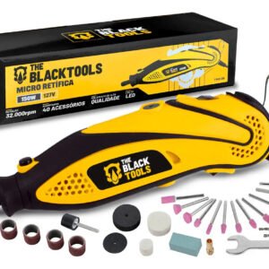 Micro Retifica Profissional 135w C/ 40 Peças The Black Tools 50 Hz/60 Hz 135 W
