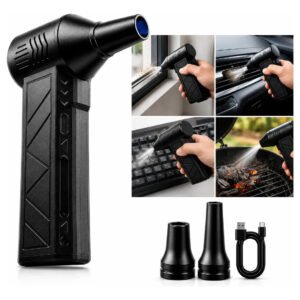 Mini Ventilador Soprador Ar Turbo 130000rpm Sem Fio Recarregável Usb 3 Níveis Jato Forte Portátil Multiuso Limpeza Teclado Carro Acende Churrasqueira Marca Woosh