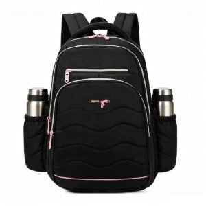 Mochila feminina, impermeável, reforçada, com capacidade para laptop de 15,6 polegadas, 24L, mochila para viagens diárias e para a escola