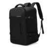 Mochila masculina, impermeável, reforçada, com capacidade ampliada de 30-42L, adequada para portátil, viagens diárias, cor preta