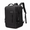 Mochila para computador masculina, com fecho de senha, capacidade expansível de 25-40L, impermeável, reforçada, com espaço para notebook e porta USB, ideal para viagens e deslocamentos diários.