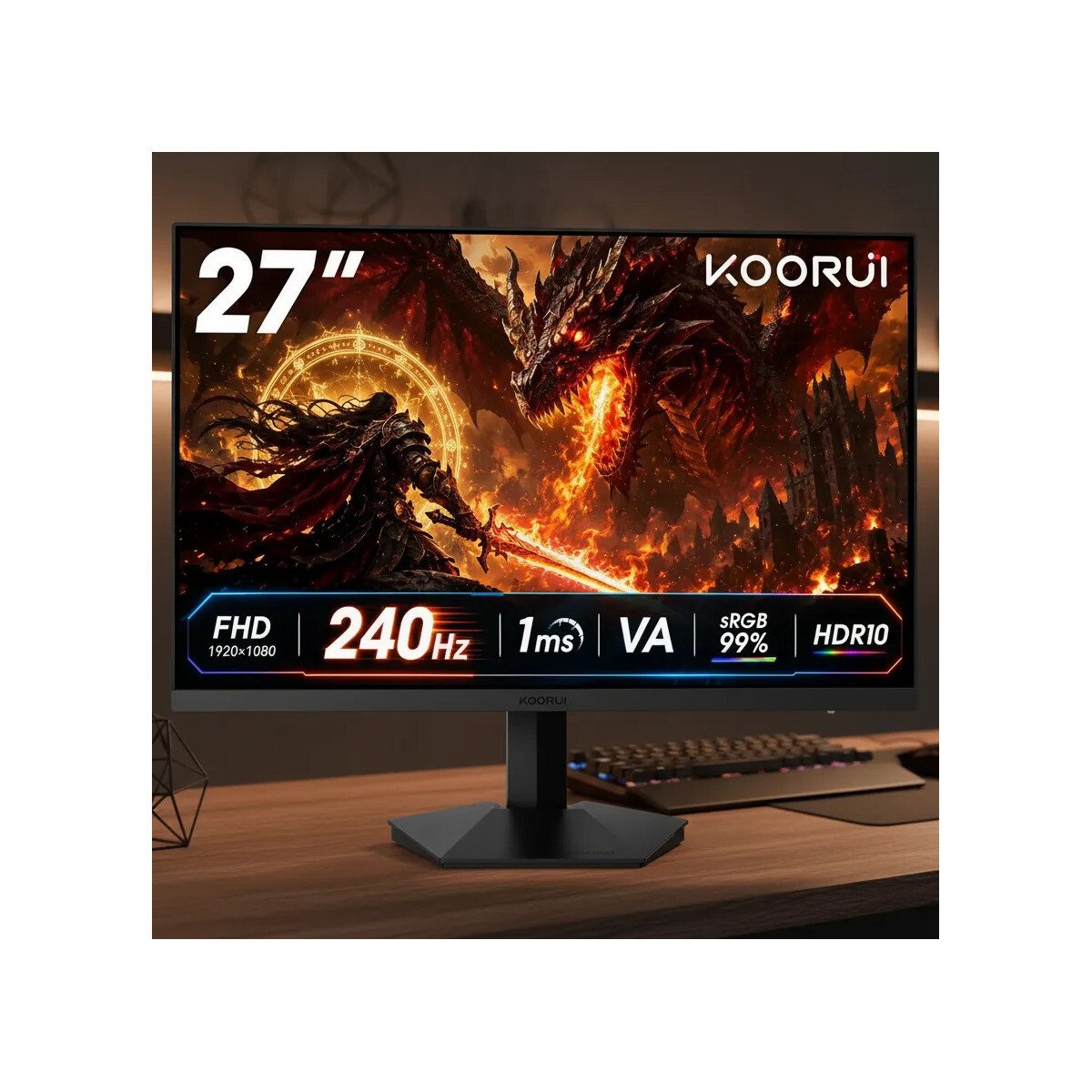 Monitor Gamer Koorui Gn02 27in 240hz Va Fhd 1080p 1ms Hdr10 Monitor Gamer Koorui Gn02 27in 240hz Va Fhd 1080p 1ms Hdr10