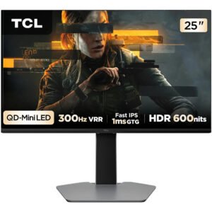 Monitor Gamer TCL 25 Polegadas QLED Mini LED Full HD G64 300Hz 1ms (GtG) Freesync HDR 600 nits 25G64