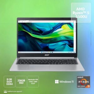 Notebook Acer Aspire 5 A515-45-R5AT AMD Ryzen 5 5500U 15.6″AMD Radeon Graphics 256GB SDD 8GB RAM Windows 11
