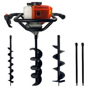 Perfurador Solo Trado Gasolina com 3 Brocas Extensão 1,20m Carbon Fak Laranja