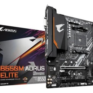 Placa Mae Gigabyte B550m Aorus Elite Am4 Ddr4 Hdmi M-atx Cor Preto