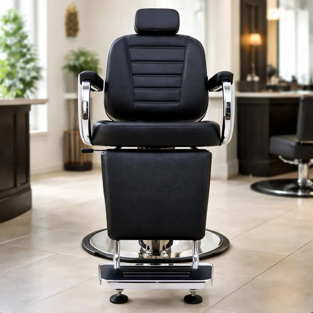 Poltrona Cadeira Salão Barbeiro Reclinável Barber Pró Cor Preto Crocco Forma Da Base Redonda Poltrona Cadeira Salão Barbeiro Reclinável Barber Pró Cor Preto Crocco Forma Da Base Redonda