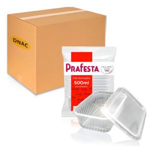 Pote Descartável 500ml Freezer Microondas Marmita – 144 Un. Cor Transparente
