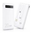 Power Bank 20000mah Carregador Portátil Turbo Rápido 22.5w Display Digital Branco