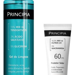 Principia Kit Gel de Limpeza GL-01 + Protetor Solar Facial PS-01 FPS 60