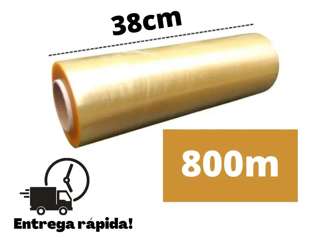 Rolo Bobina Plastico Papel Filme Pvc Esticavel 38x800 TEICHAIR Rolo Bobina Plastico Papel Filme Pvc Esticavel 38x800 TEICHAIR