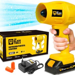Soprador De Ar Turbo 21v Portátil Bateria Recarregável Potente Para Folhas Pó Limpeza Carro Tso-21a The Black Tools