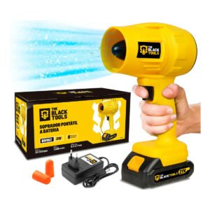Soprador Folhas 2000w Bateria 21v 1500 Mah The Black Tools