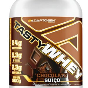 Suplemento Tasty Whey 3w Gourmet Whey Protein Adaptogen Science Pote 900g Sabor Chocolate Suiço