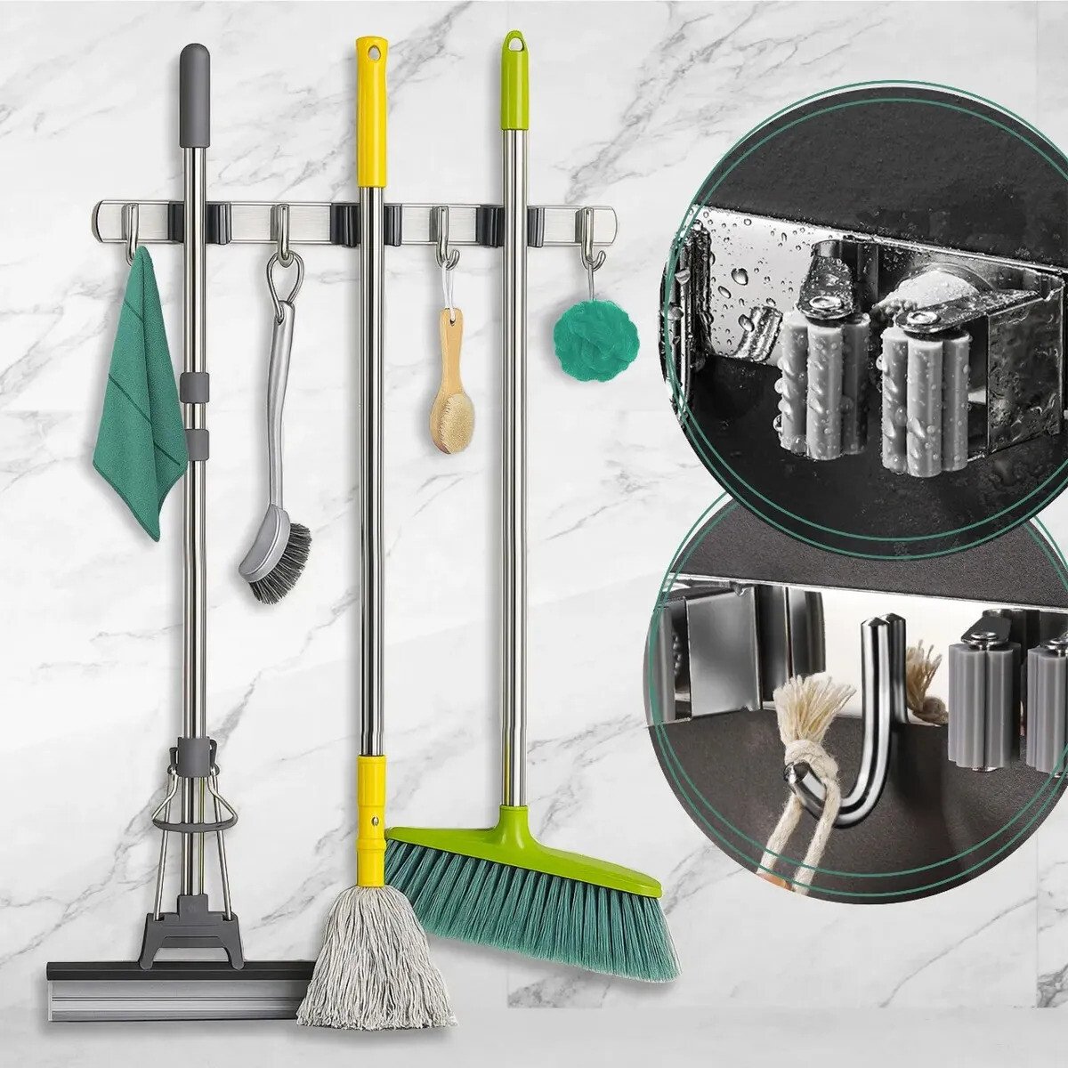 Suporte Inox Pendurar Vassoura Pá Rodo Mop Organizador 7 Acessórios Parede Porta Organização Guardar Área De Serviço Cozinha Garagem Aço Inoxidável Armazenar Interno Externo Hiper Casa Megastore Suporte Inox Pendurar Vassoura Pá Rodo Mop Organizador 7 Acessórios Parede Porta Organização Guardar Área De Serviço Cozinha Garagem Aço Inoxidável Armazenar Interno Externo Hiper Casa Megastore