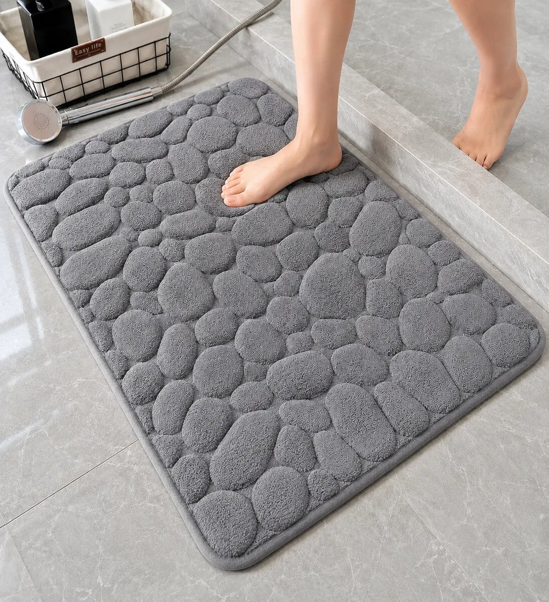 Tapete Banheiro Antiderrapante Macio Absorvente 60x40 Tapete Banheiro Antiderrapante Macio Absorvente 60x40