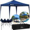 Tenda Gazebo Sanfonada Articulada Desmontável 3×3 Metros Marqs Home Impermeável Estrutura Aço Leve E Reforçada Proteção Solar Uv Chuva Vento Barraca Camping Praia Eventos Feira Carro Azul