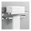 Toalheiro Duplo Aço Inox Banheiro Moderno Porta Toalhas