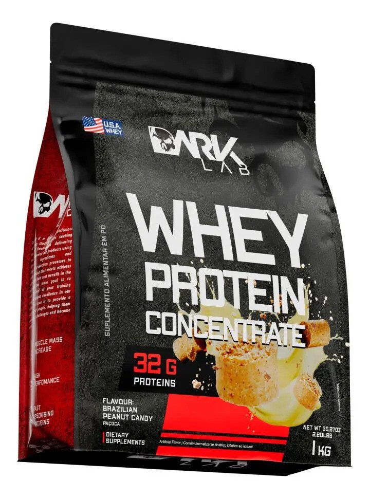 Whey Protein Concentrado 1kg Dark Lab Sabor Paçoca Whey Protein Concentrado 1kg Dark Lab Sabor Paçoca