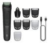 Aparador e Barbeador Elétrico All-in-One Série 3000 8 em 1 : Visual completo para rosto, cabelo e corpo | 60 min sem fio | Lâminas autoafiaveis de aço | Pontas arredondadas | MG3917/15