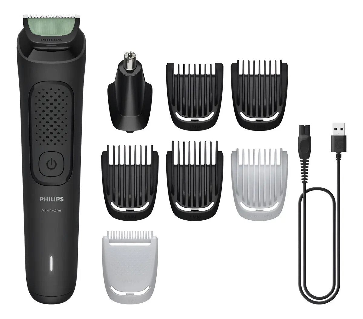 Aparador e Barbeador Elétrico All-in-One Série 3000 8 em 1 : Visual completo para rosto, cabelo e corpo | 60 min sem fio | Lâminas autoafiaveis de aço | Pontas arredondadas | MG3917/15 Aparador e Barbeador Elétrico All-in-One Série 3000 8 em 1 : Visual completo para rosto, cabelo e corpo | 60 min sem fio | Lâminas autoafiaveis de aço | Pontas arredondadas | MG3917/15
