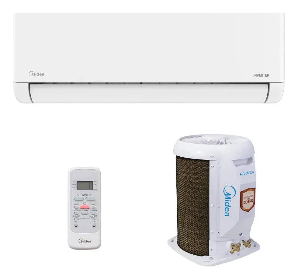 Ar Split Inverter 12000 Midea Airvolution Lite Frio 38TBVCA12M5 42EBVCA12M5 Ar Split Inverter 12000 Midea Airvolution Lite Frio 38TBVCA12M5 42EBVCA12M5