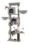 Arranhador Para Gatos Grande, Torre De Gato Com 2 Cestos Cinza